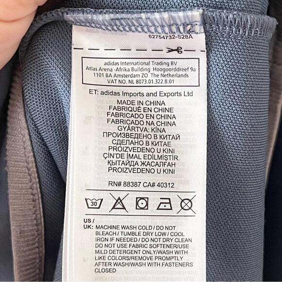 Adidas Golf Gray and Blue Quarter-Zip Pullover Men’s size M - Picture 6 of 7